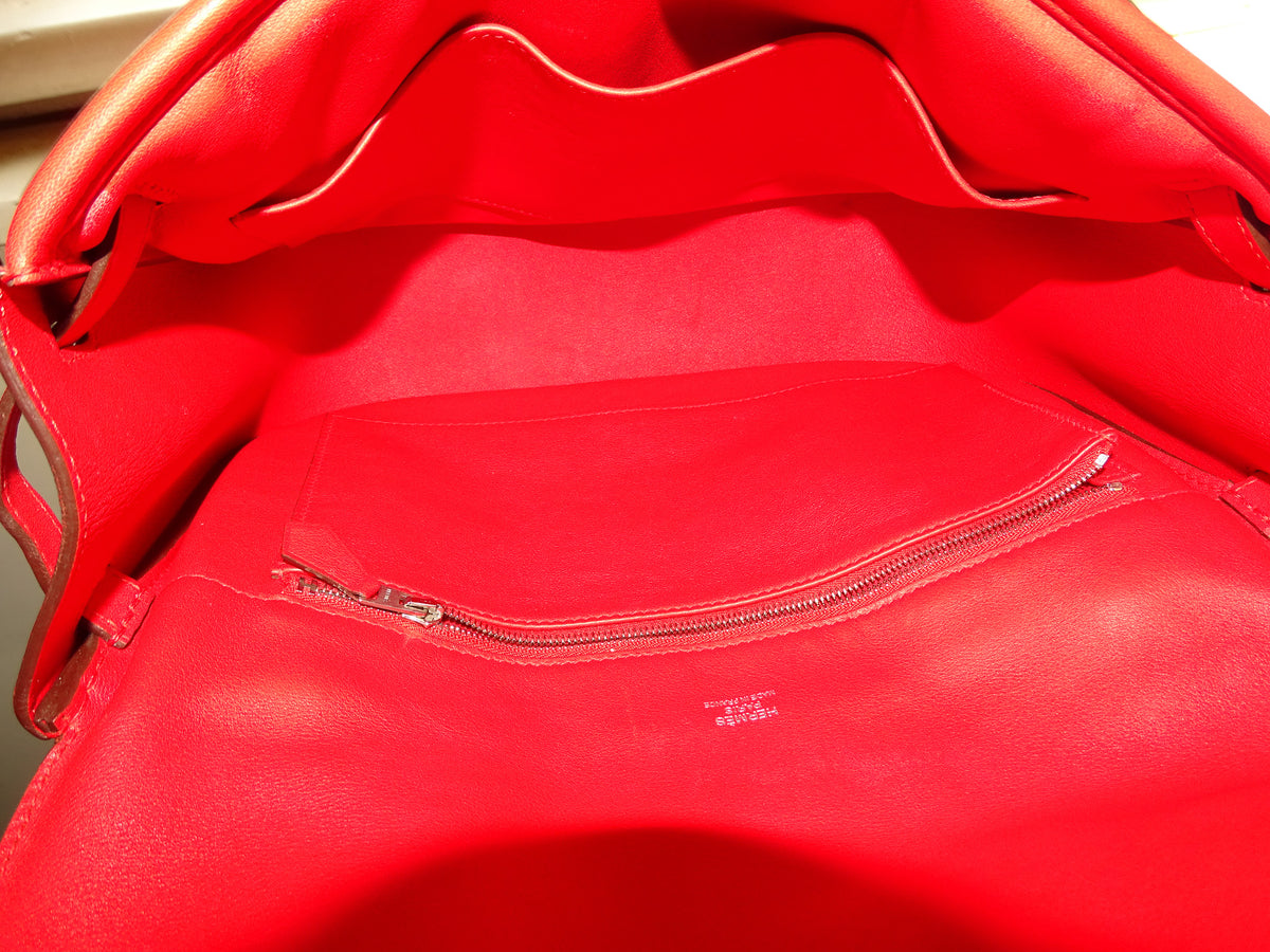 Hermes Sac Berline 28 Red Vermillion Swift PHW 2016