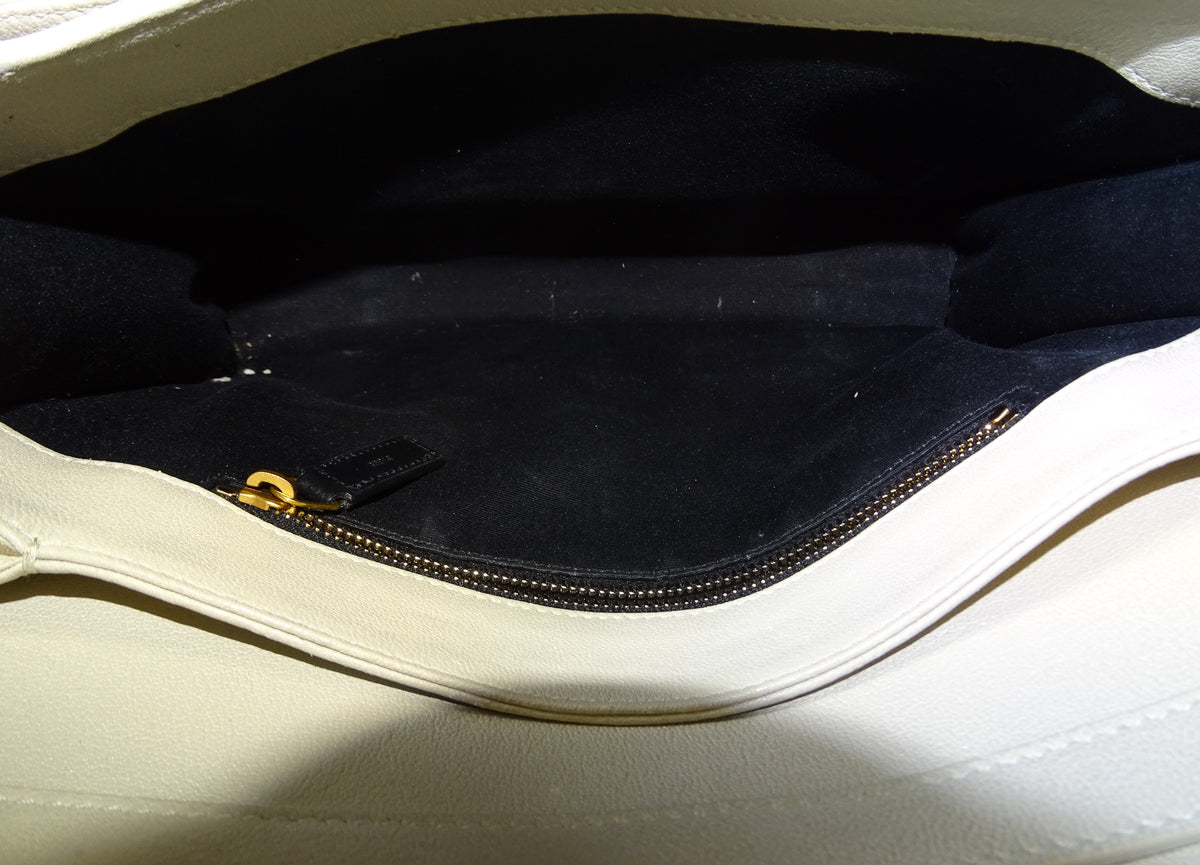 Saint Laurent Becky Chain Bag Ivory GHW 2020