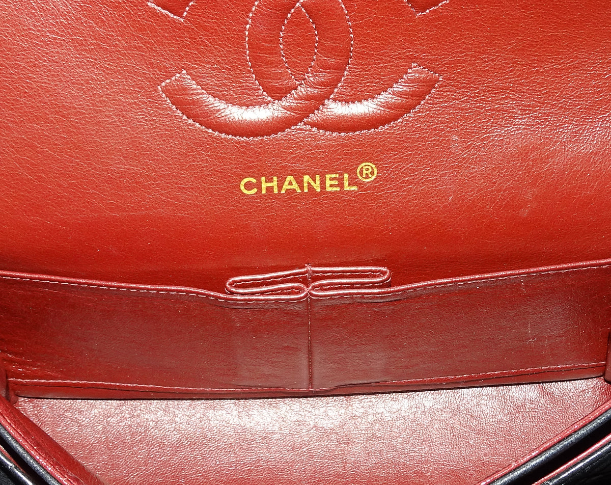 Chanel Classic Double Flap Bag Black Gold HW 89/91