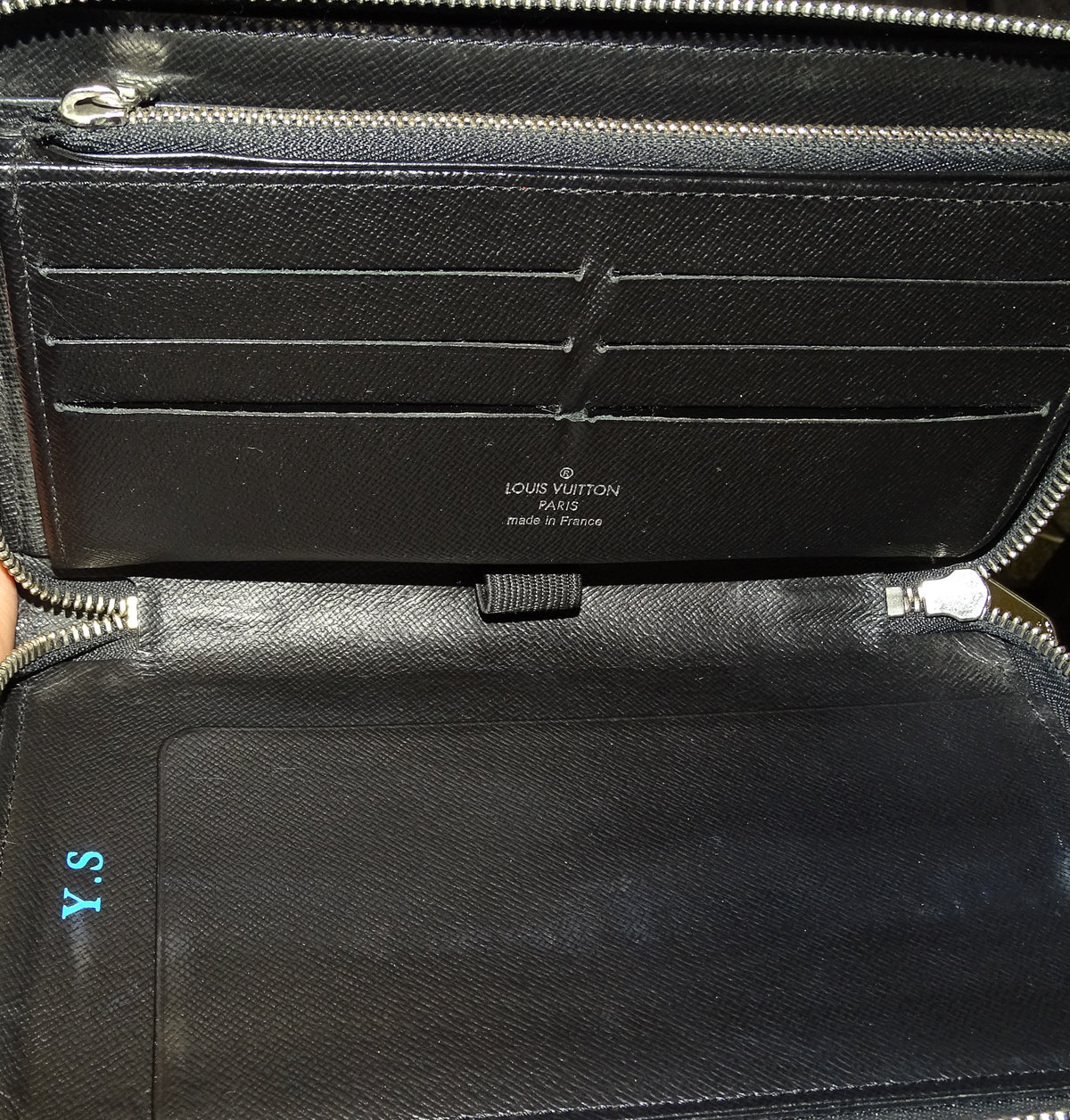 Louis Vuitton Travel Organiser Wallet Black Epi SN4069 - 2009 (hotstamped YS)