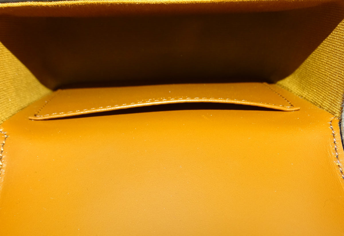 Celine Belt Pouch Mini Triomphe Canvas and Tan Calfskin 75cm
