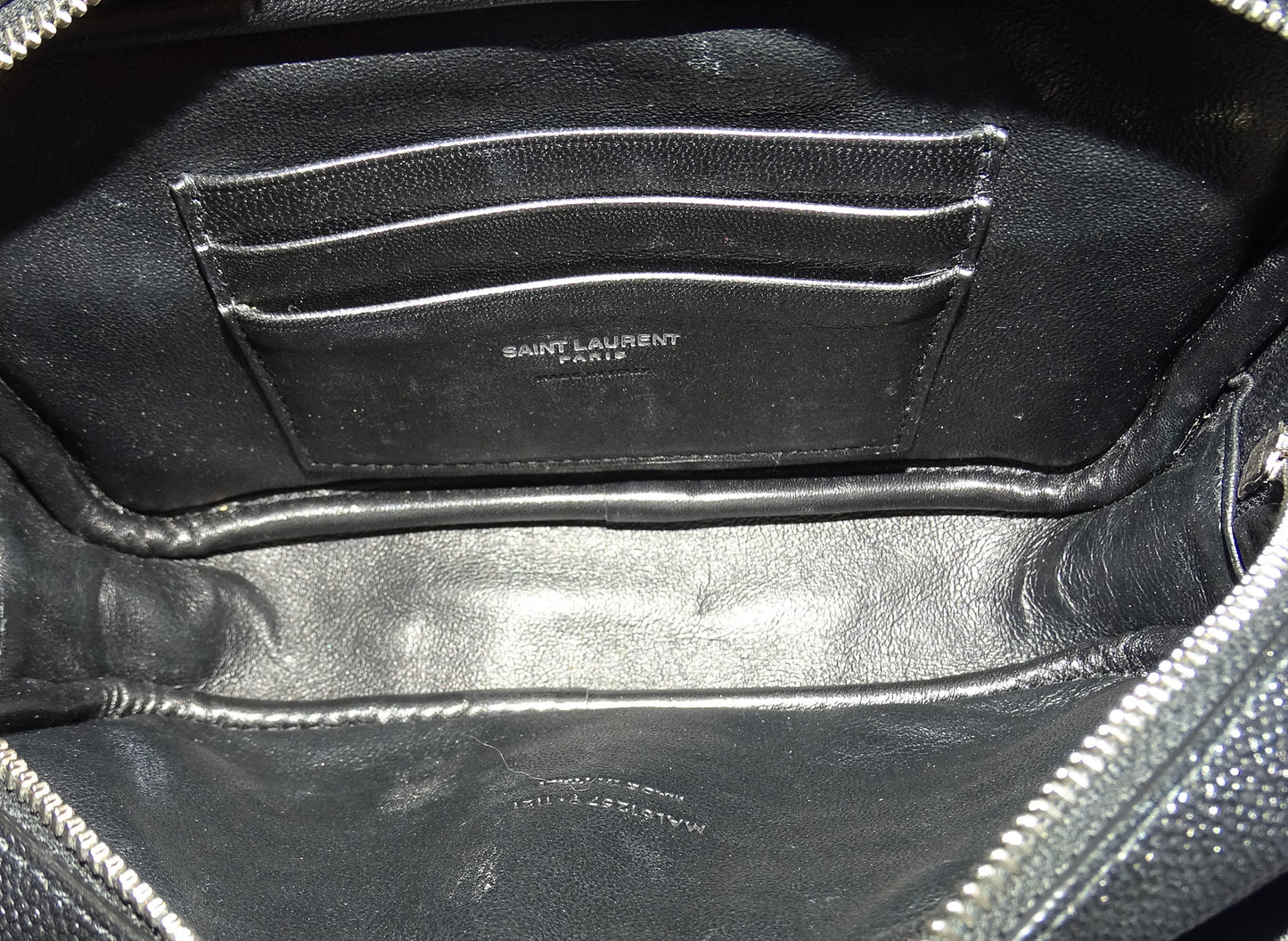 Saint Laurent Black Grain De Poudre SHW Mini Lou Camera Bag 2021