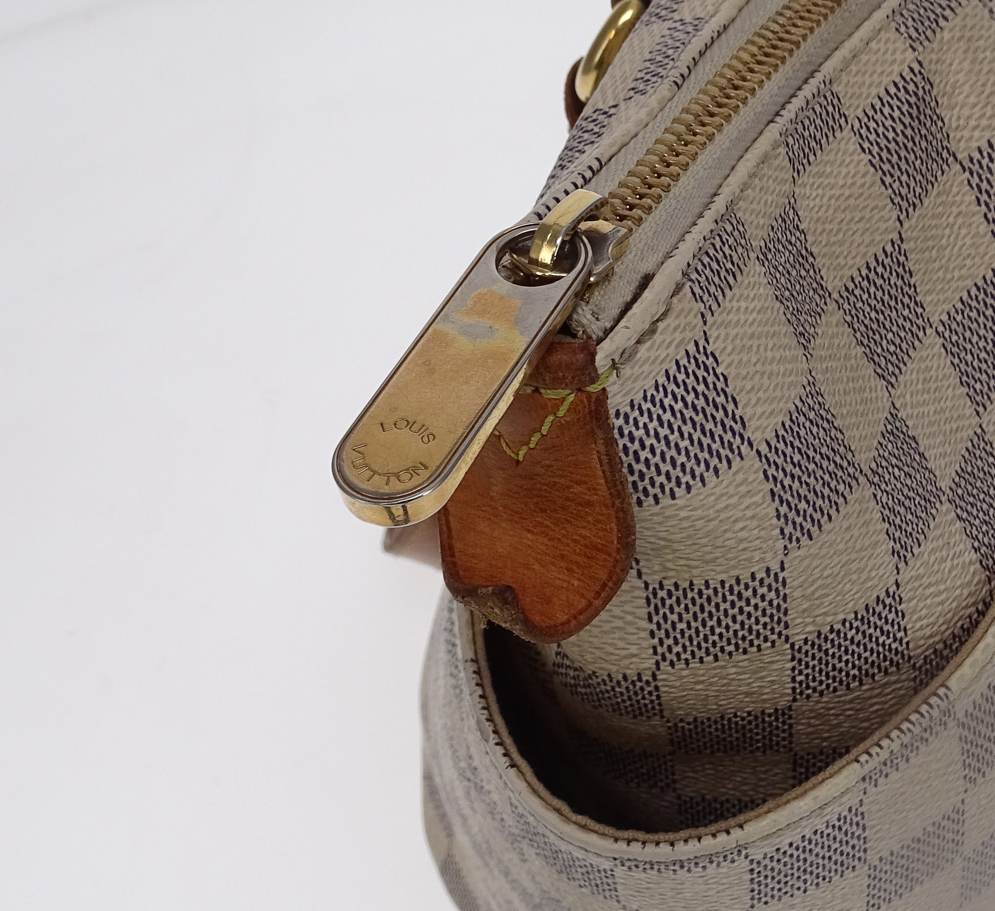 Louis Vuitton Damier Azur Canvas and Leather Totally PM Bag at