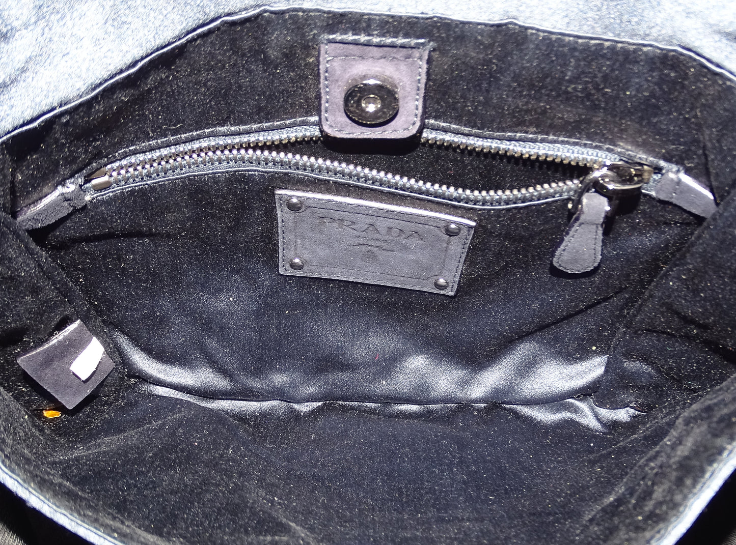 Prada Navy Nylon Clutch On Strap