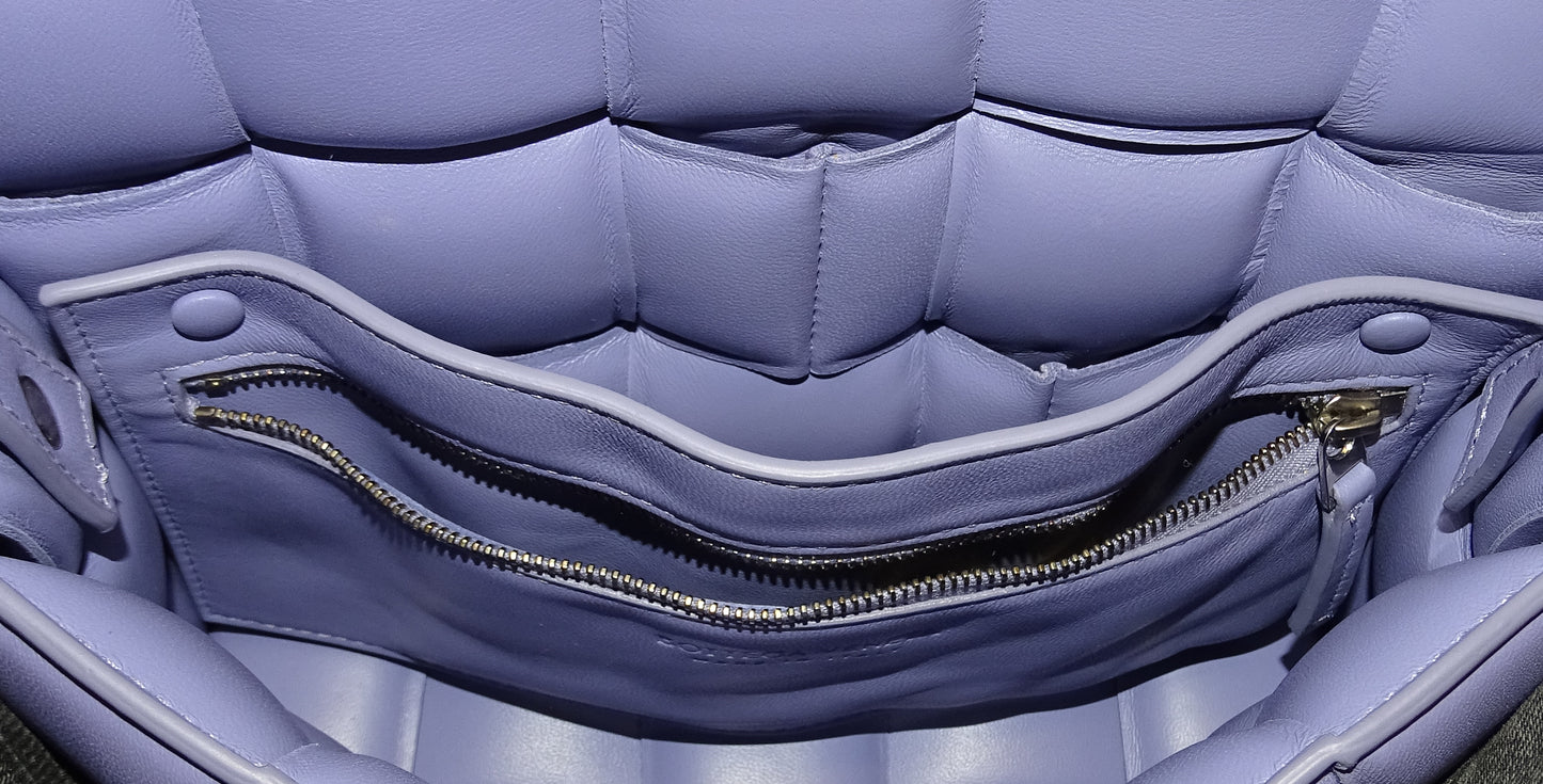 Bottega Veneta Lavender Maxi Weave Padded Cassette