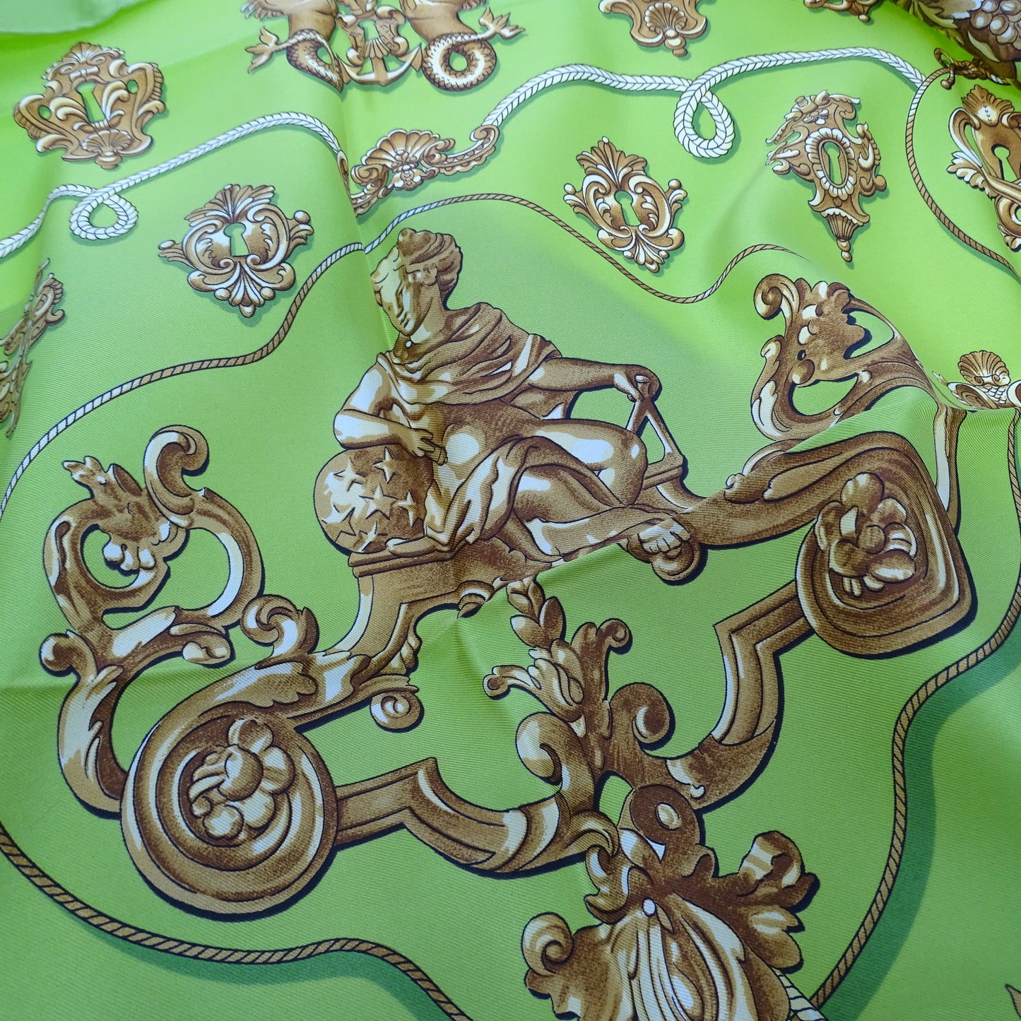 Hermes 90x90cm 100% Silk Sésame Scarf