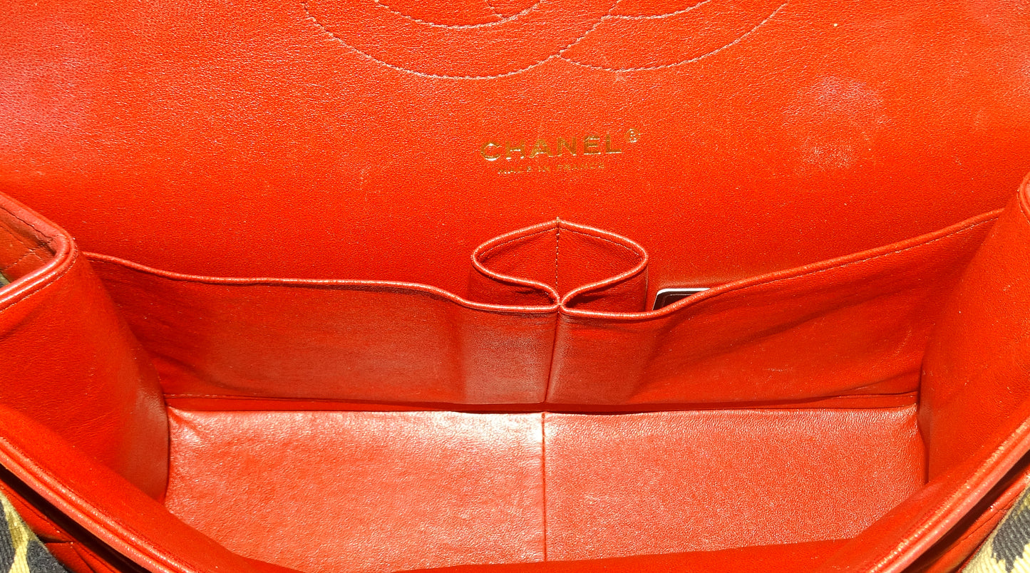 Chanel Ruby Red Lambskin GHW Classic Jumbo Double Flap Bag 2015/16