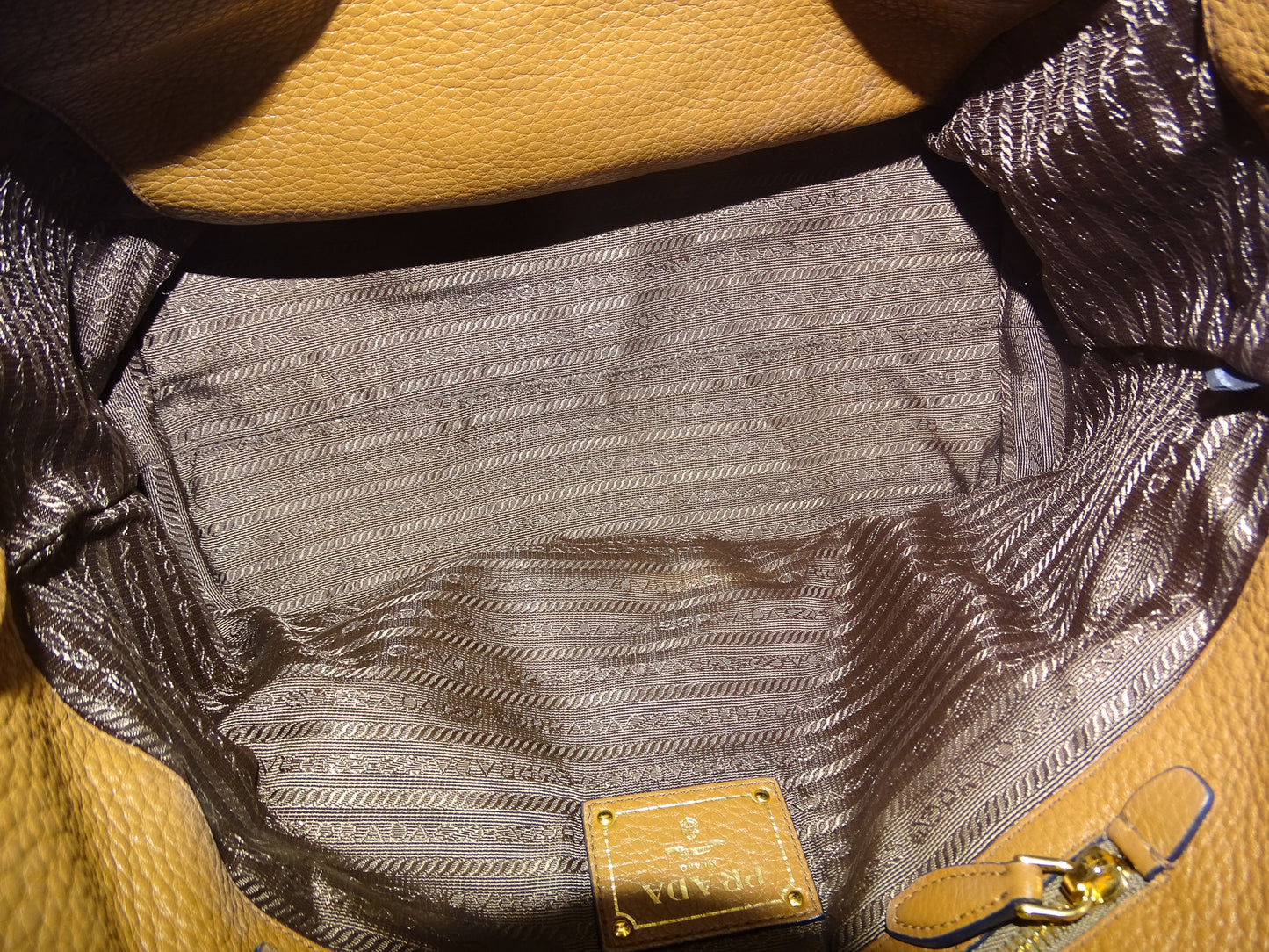 Prada Tan Vitello Daino Tote