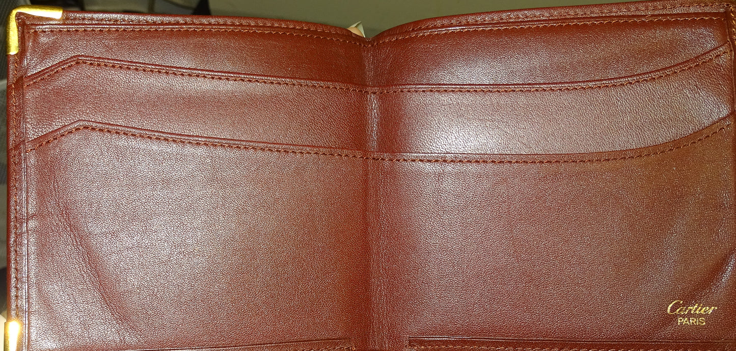 Cartier Vintage Mens Bi Fold Wallet