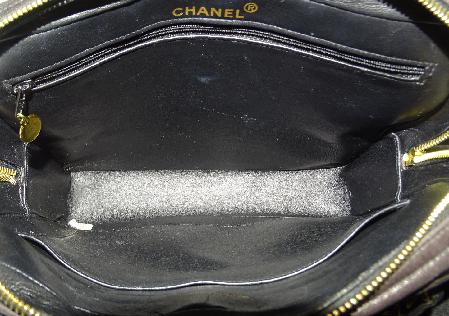Chanel Brown Lambskin Vintage Front Pocket Square Chain Shoulder Bag 1994/96