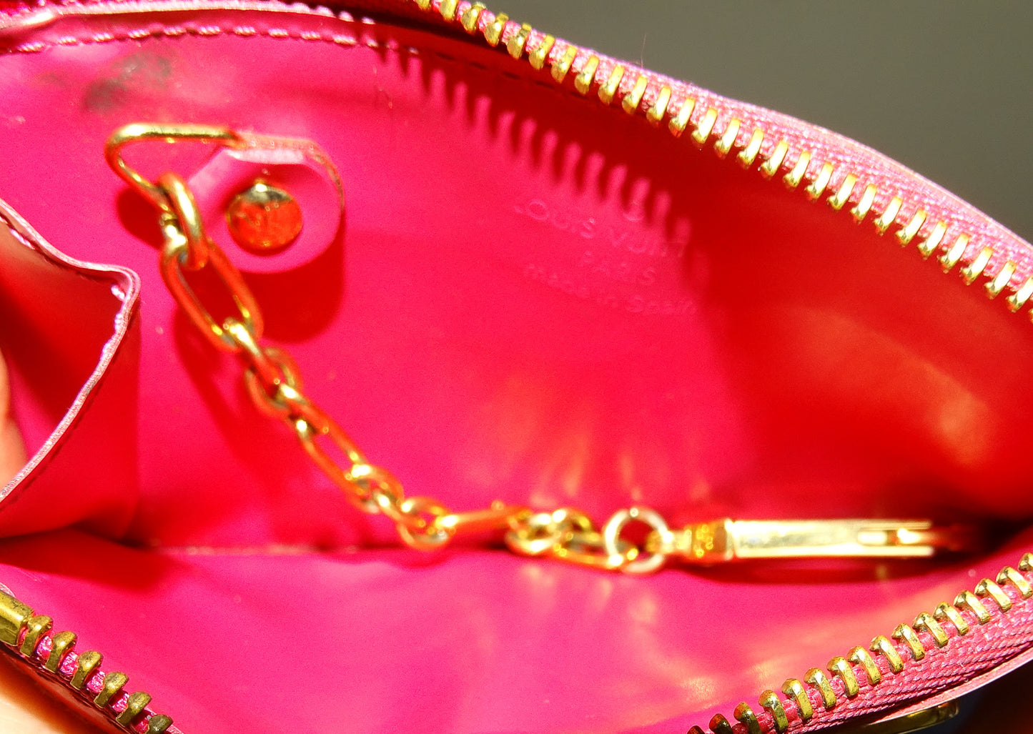 Louis Vuitton Pink Vernis Coin Case