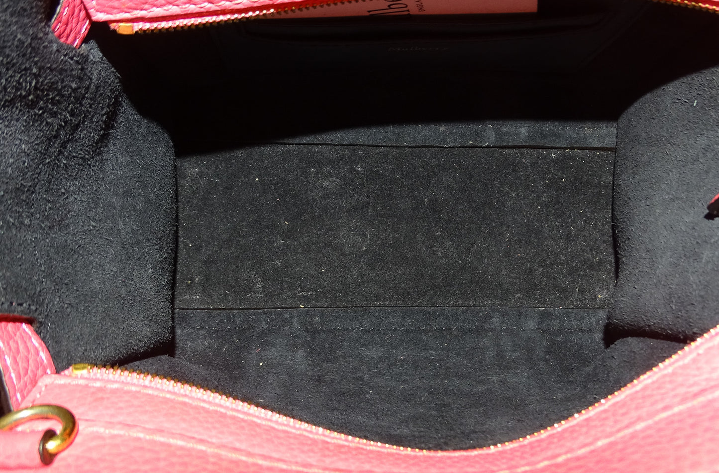 Mulberry Micro Bayswater Fluro Pink Grain Leather