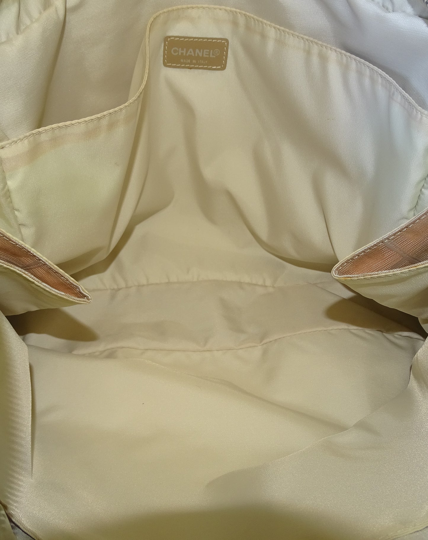 Chanel Beige New Travel Line Nylon Briefcase 2002/03
