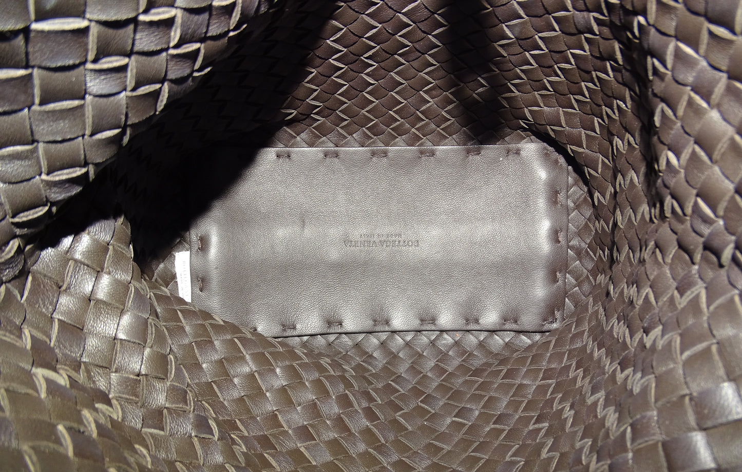 Bottega Veneta Dark Brown Intrecciato Crossbody Bag with Card Holder