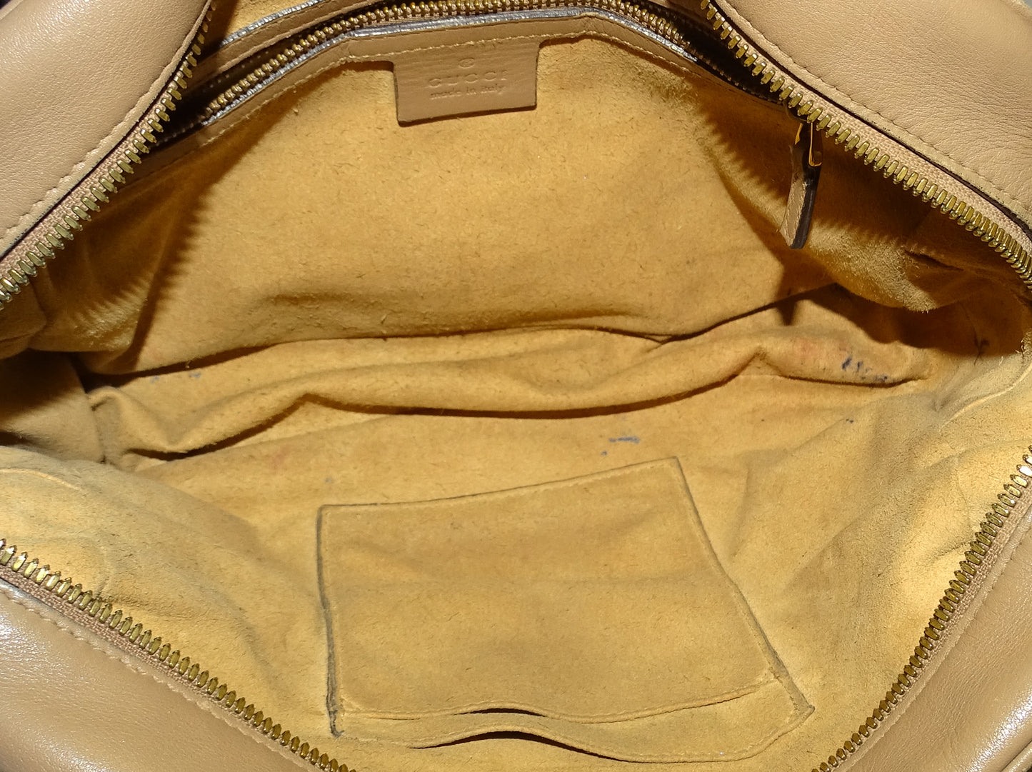 Gucci Taupe Chevron Medium Marmont Crossbody