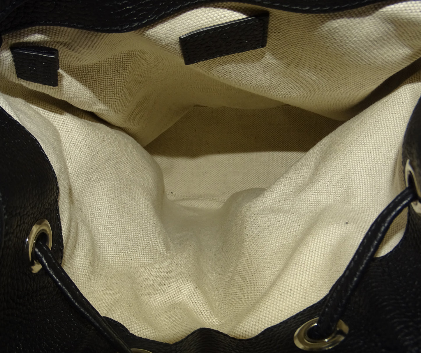 Gucci Black Jumbo GG Leather Small Backpack