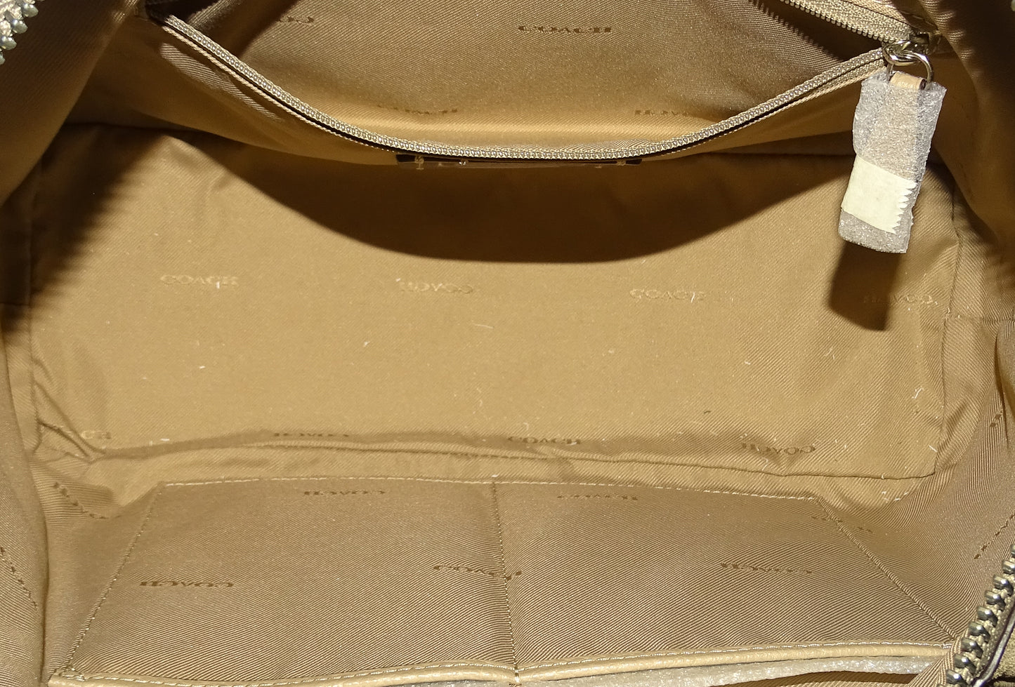 Coach Taupe Suede and Leather Prairie Satchel with Strap