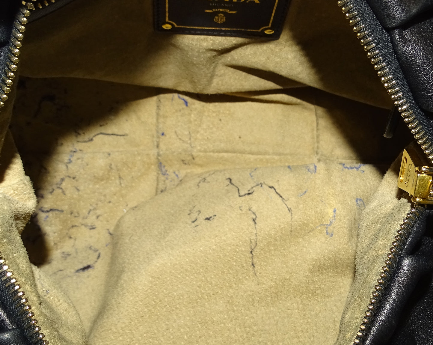 Prada Black Leather Vintage Shoulder Bag (2)