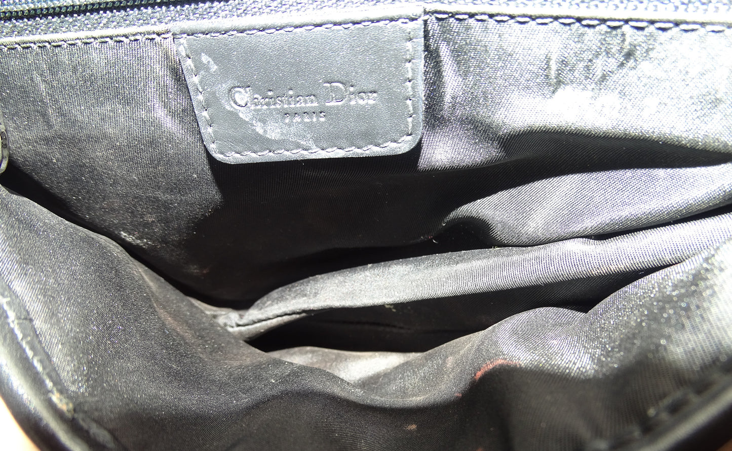 Dior Black Oblique Vintage Saddle Bag 2002