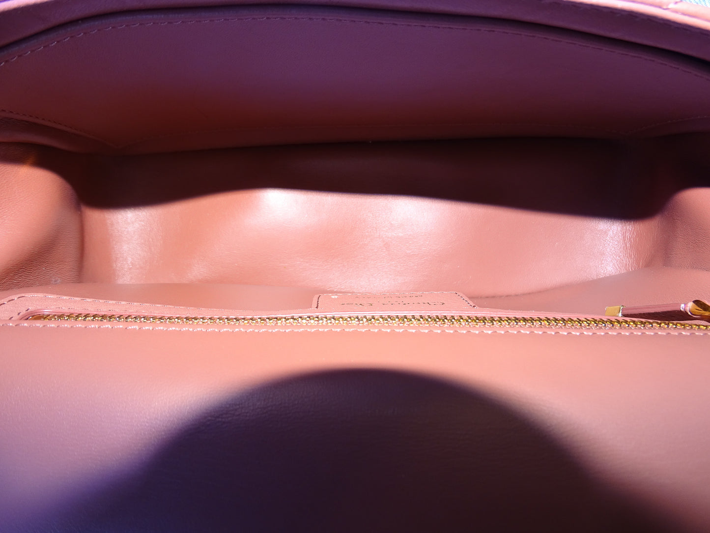 Dior Caro Bag Medium Raspberry Leather GHW 2022