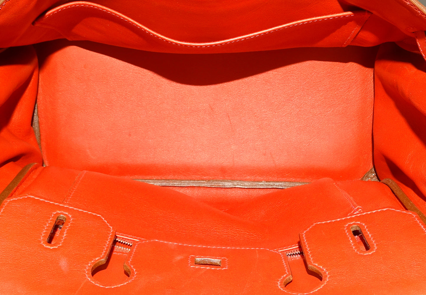Hermes Rouge Birkin 30 Swift Leather With Palladium Hardware