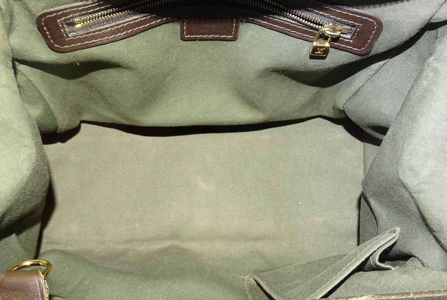 Louis Vuitton Vintage Josephine Mini Lin Green With Strap