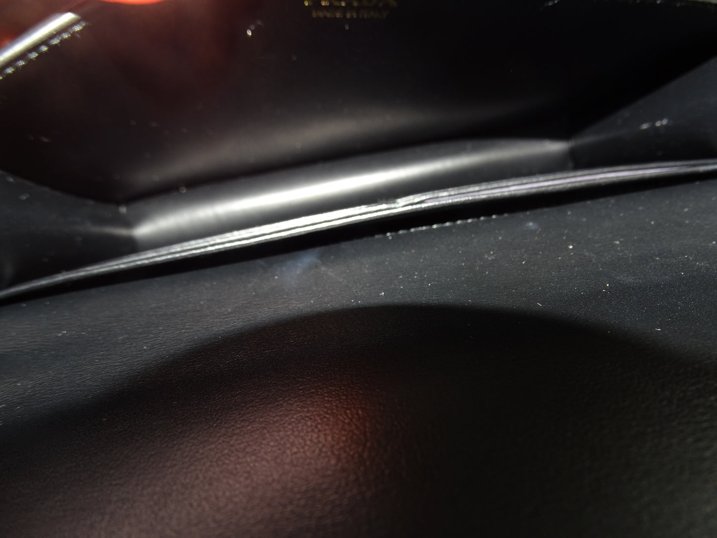 Prada Chain Wallet Black Saffiano GHW