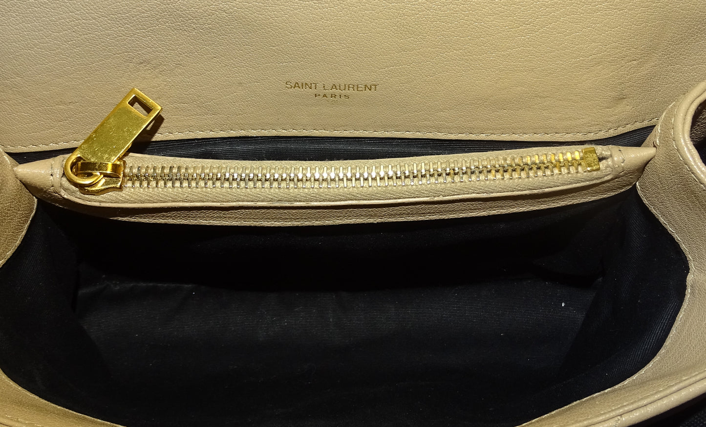 Saint Laurent College Bag Medium Dark Beige GHW 2023
