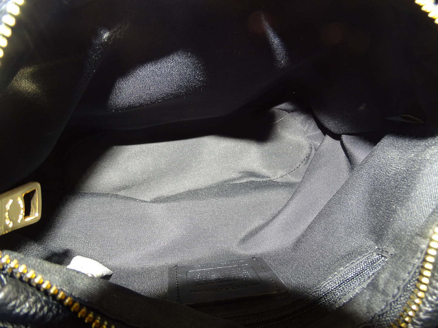 Coach Everly Shoulder Bag Black Pebbled Leather