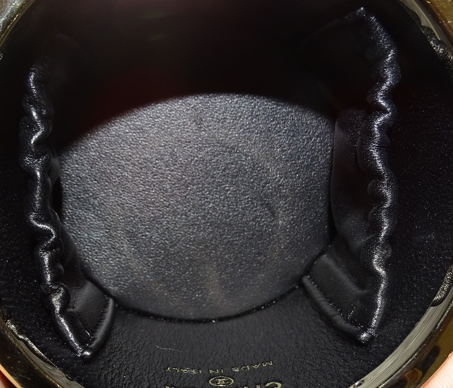Chanel 22k Lambskin Round Vanity Bag