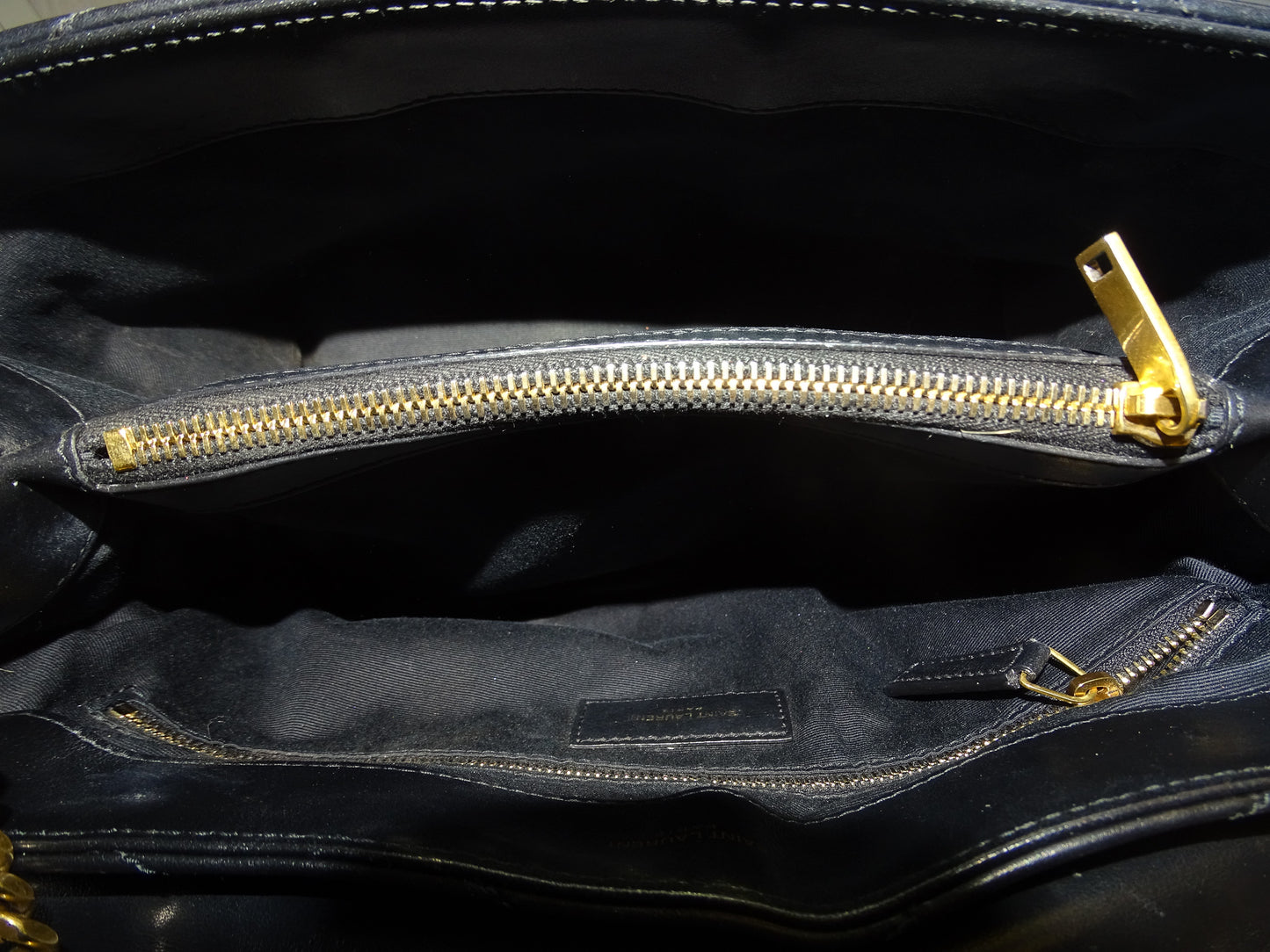 Saint Laurent Lou Lou Medium Black With Antiqued Gold Hardware