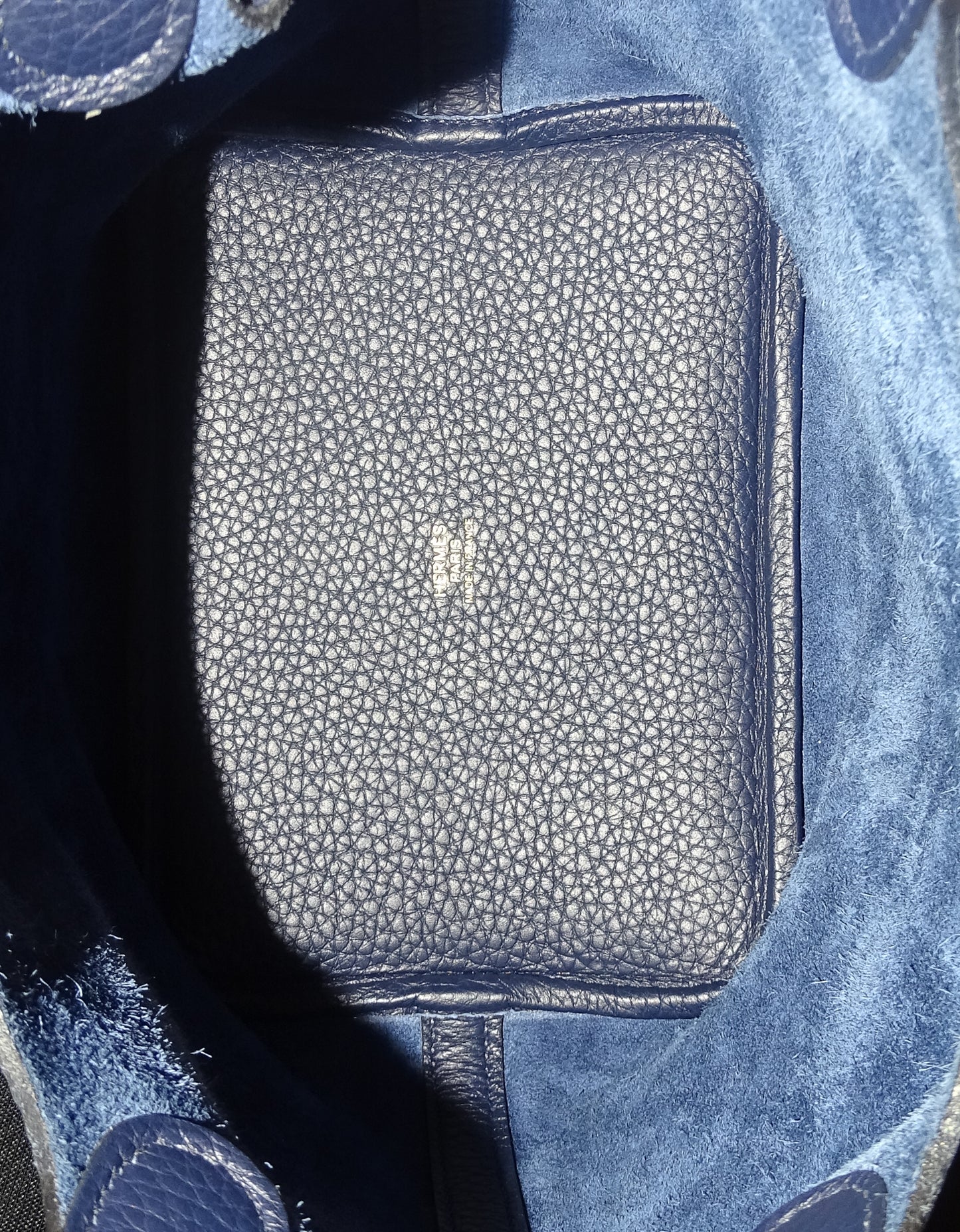 Hermes Bleu Nuit Clemence and Gold Hardware Picotin 18  - 2022