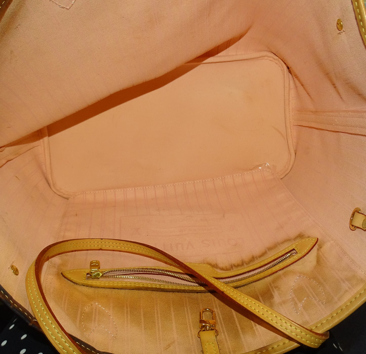 Louis Vuitton Neverfull MM & Pochette Damier Azur (NFID Chipped)