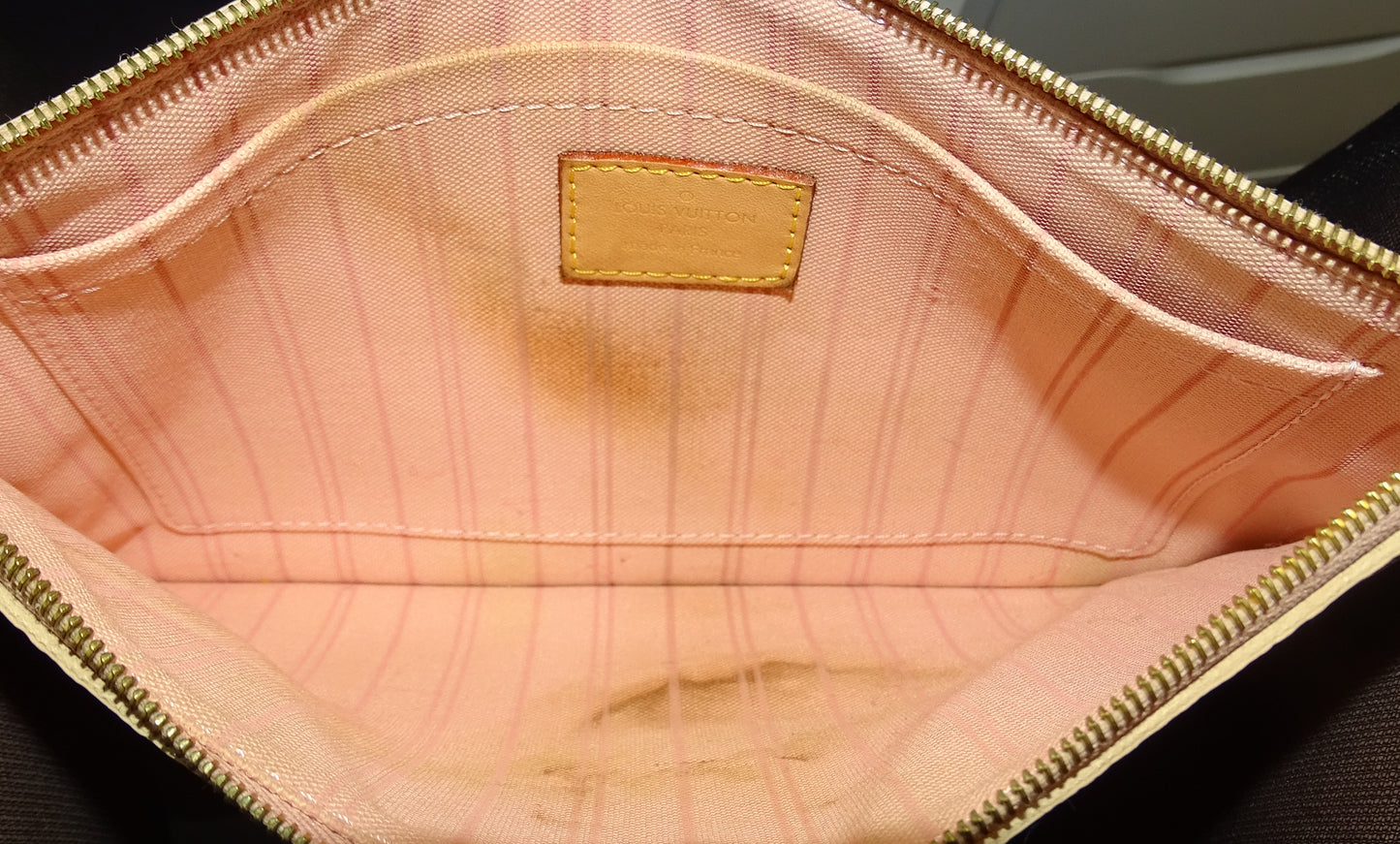 Louis Vuitton Neverfull MM & Pochette Damier Azur (NFID Chipped)