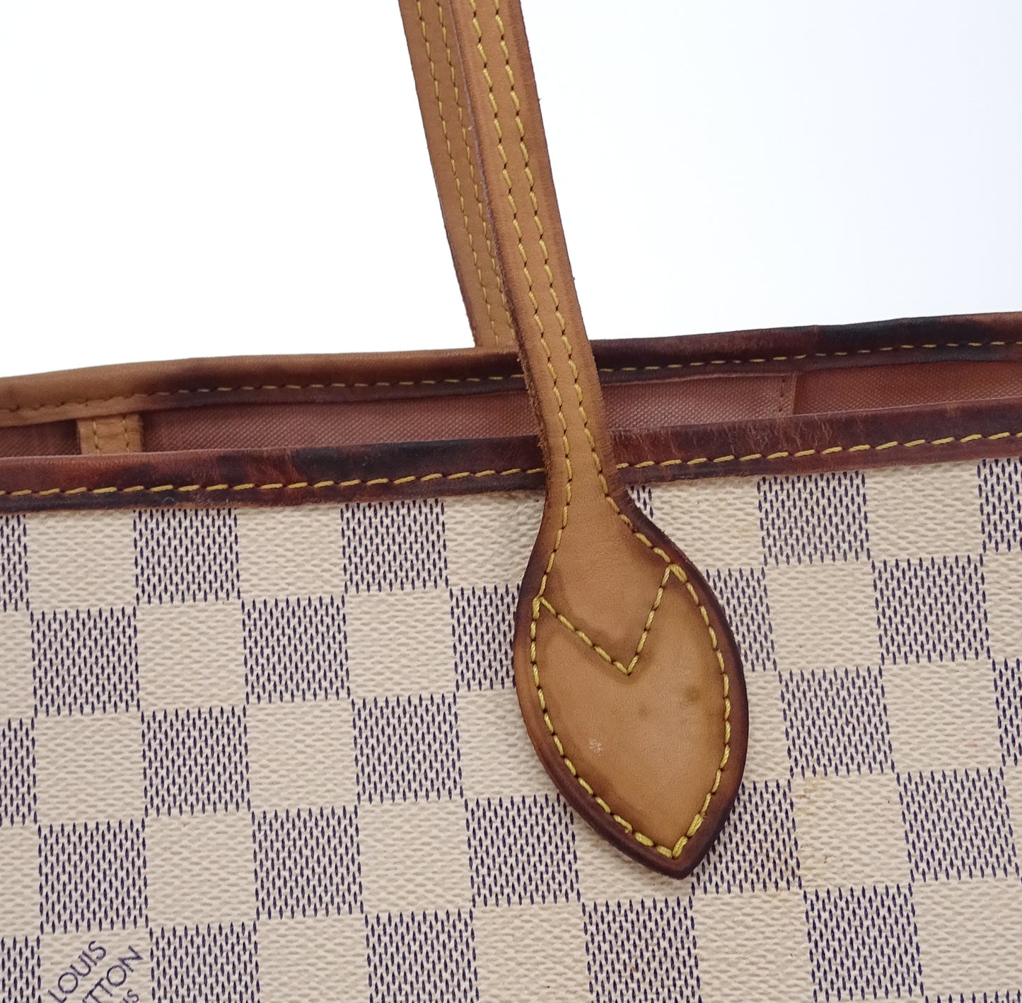 Louis Vuitton Neverfull MM & Pochette Damier Azur (NFID Chipped)