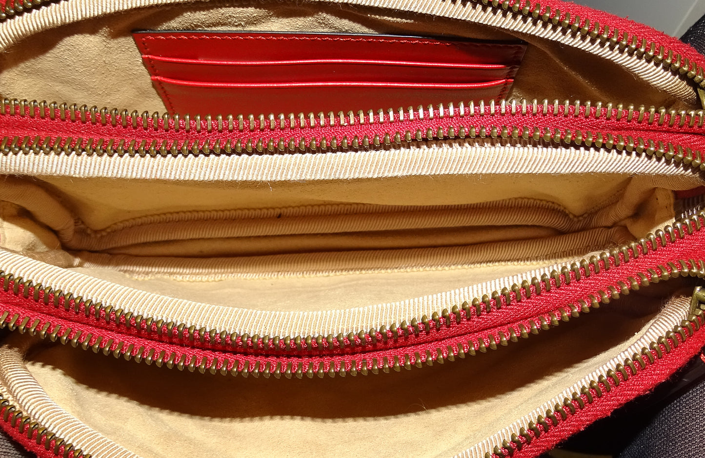 Gucci Marmont Trio Pouch Chain Bag Red