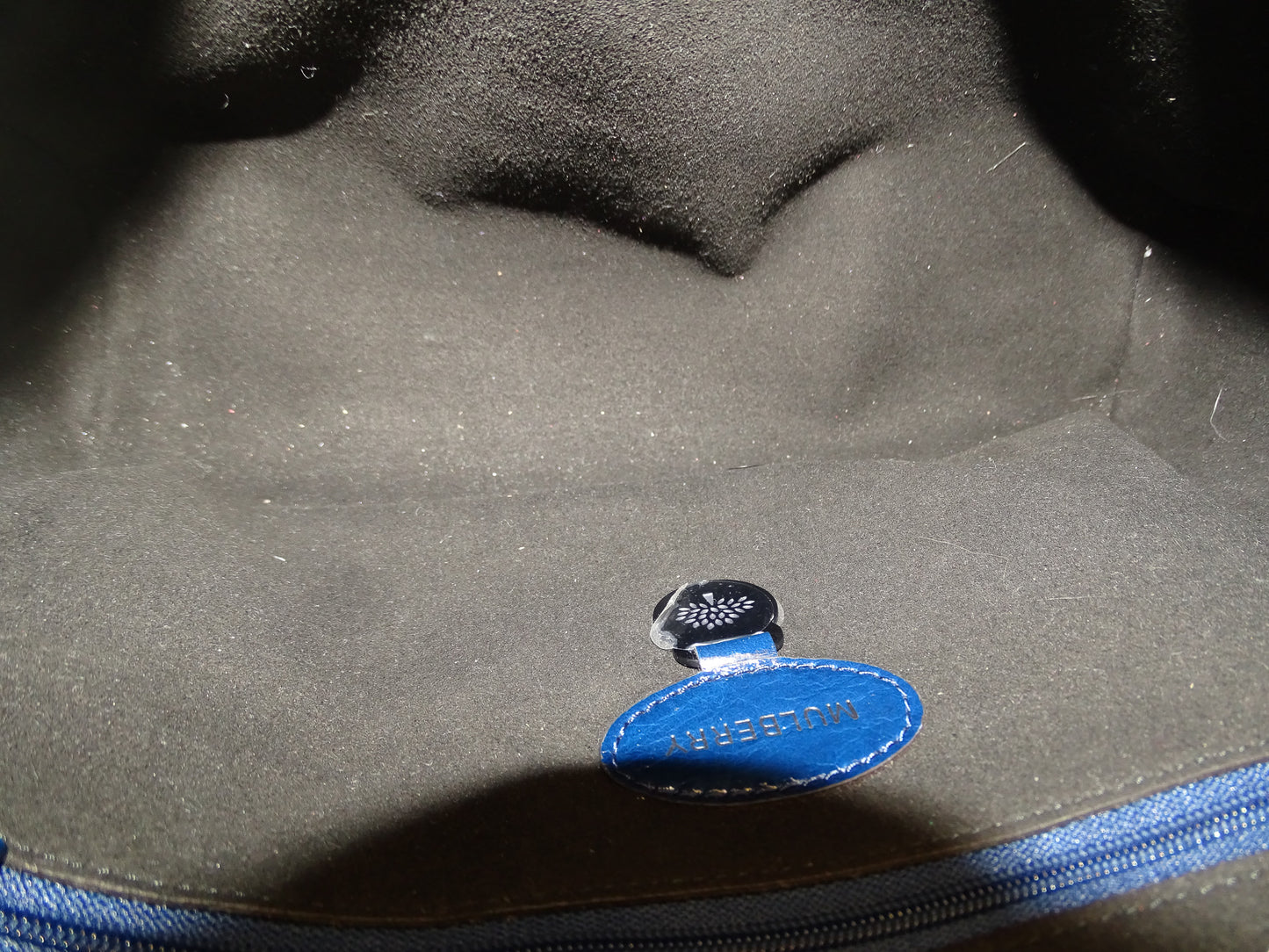 Mulberry Lily Smooth Glossy Leather Navy Medium