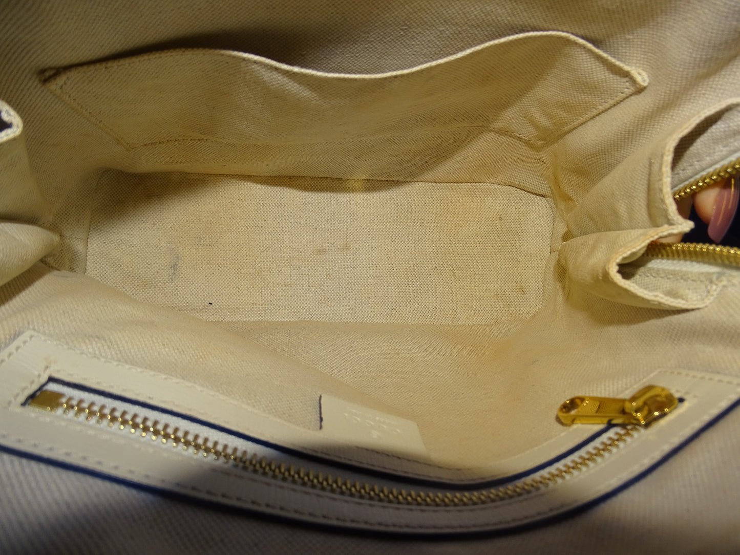 Gucci Horsebit 1955 Supreme Small Tote Ivory