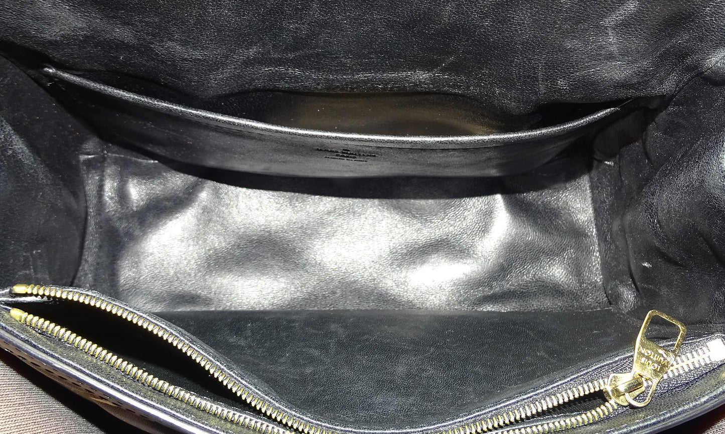 Louis Vuitton Black/White Malletage Pochette Flap Bag PL2154 (2014)