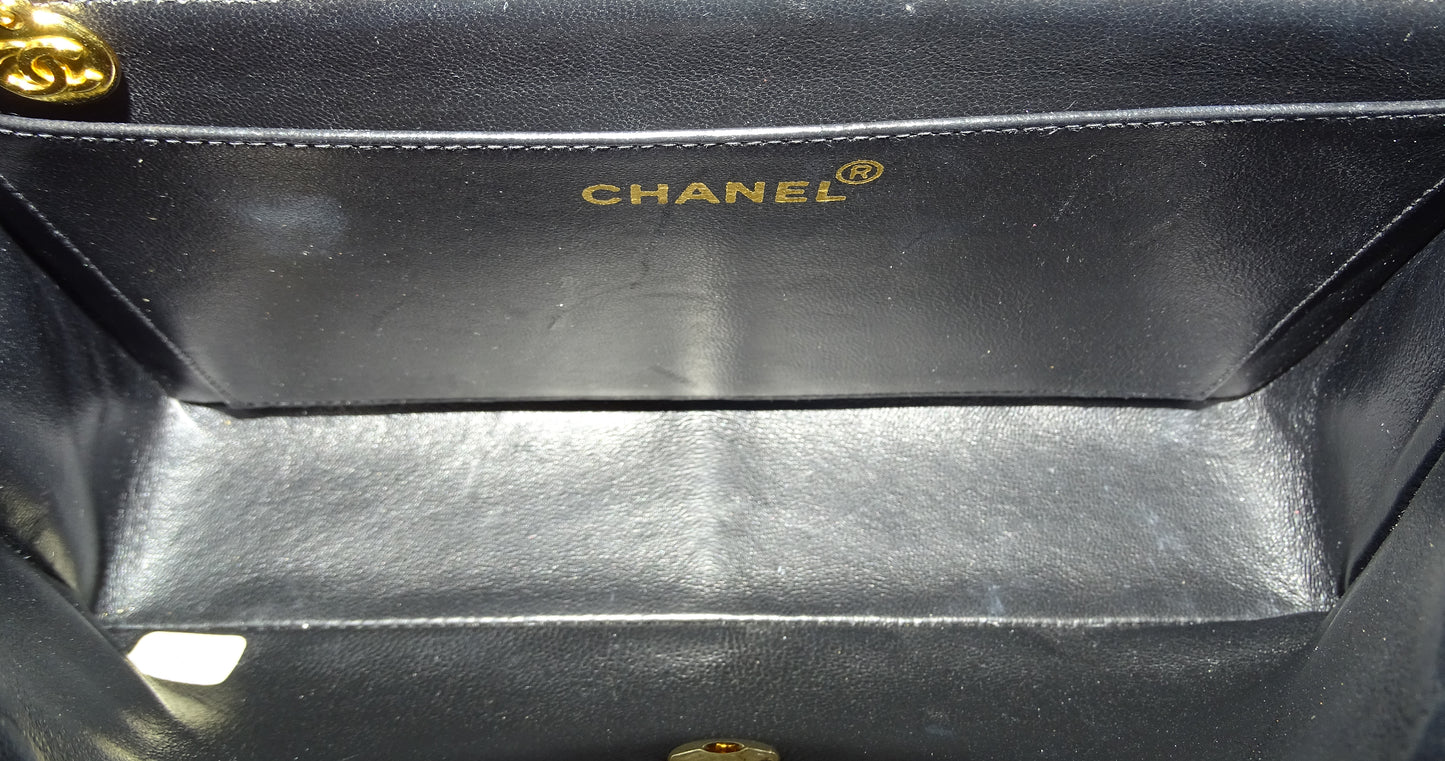 Chanel Vintage Lambskin Border Flap Diana 3 Series