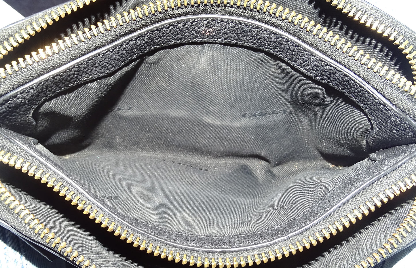 Coach Kira Black Double Pocket Crossbody