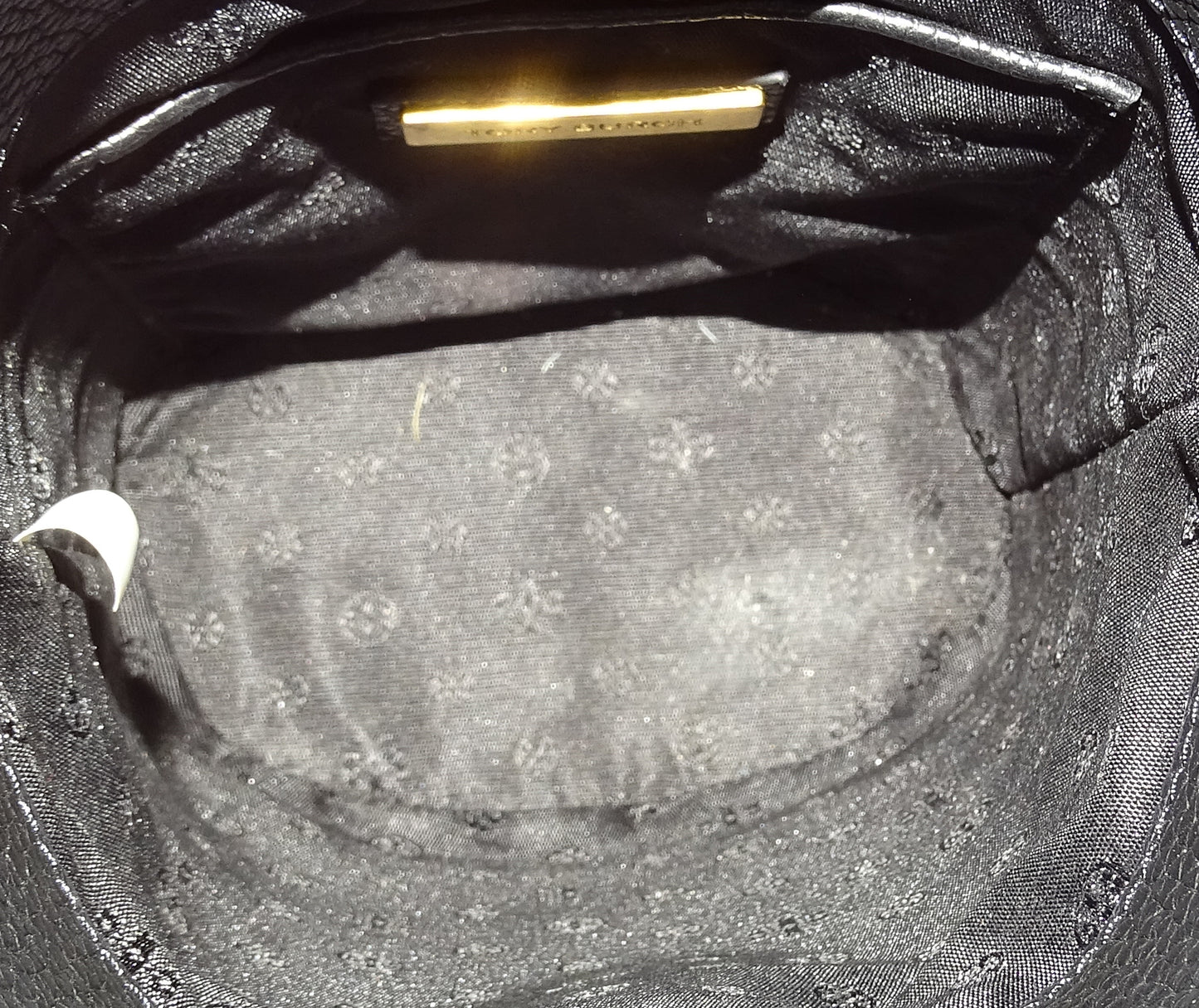 Tory Burch Britten Pebbled Leather Bucket Bag Black