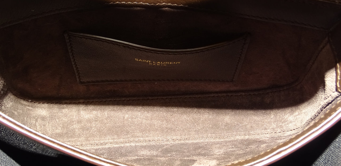 Saint Laurent Le 5  à  7 Mini Burgundy Patent GHW 2024