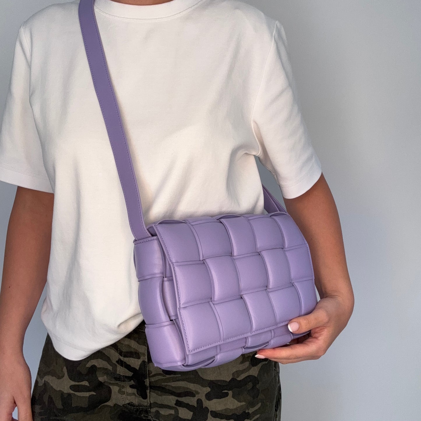 Bottega Veneta Cassette Padded In Lavender Nappa Leather
