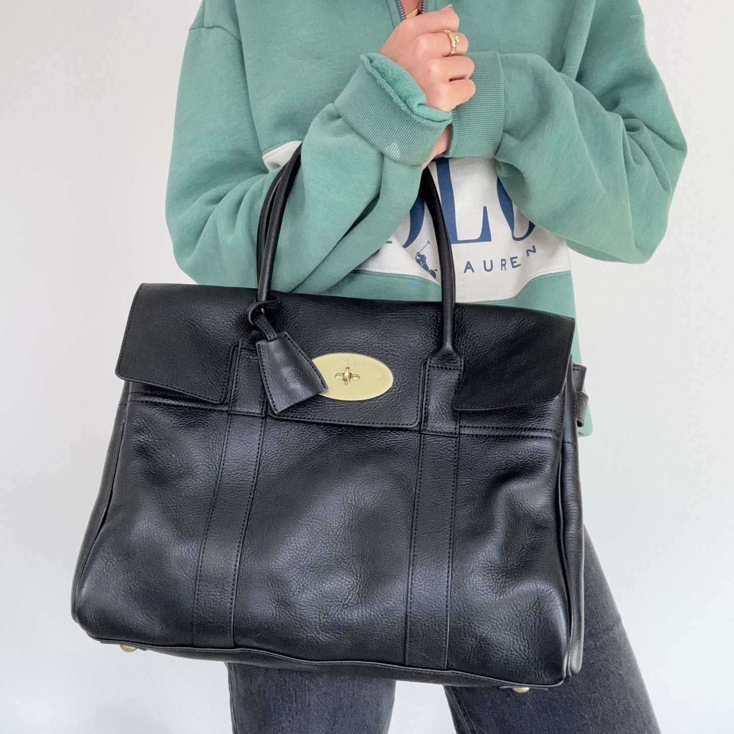 Mulberry Bayswater Classic Black NVT Brass HW