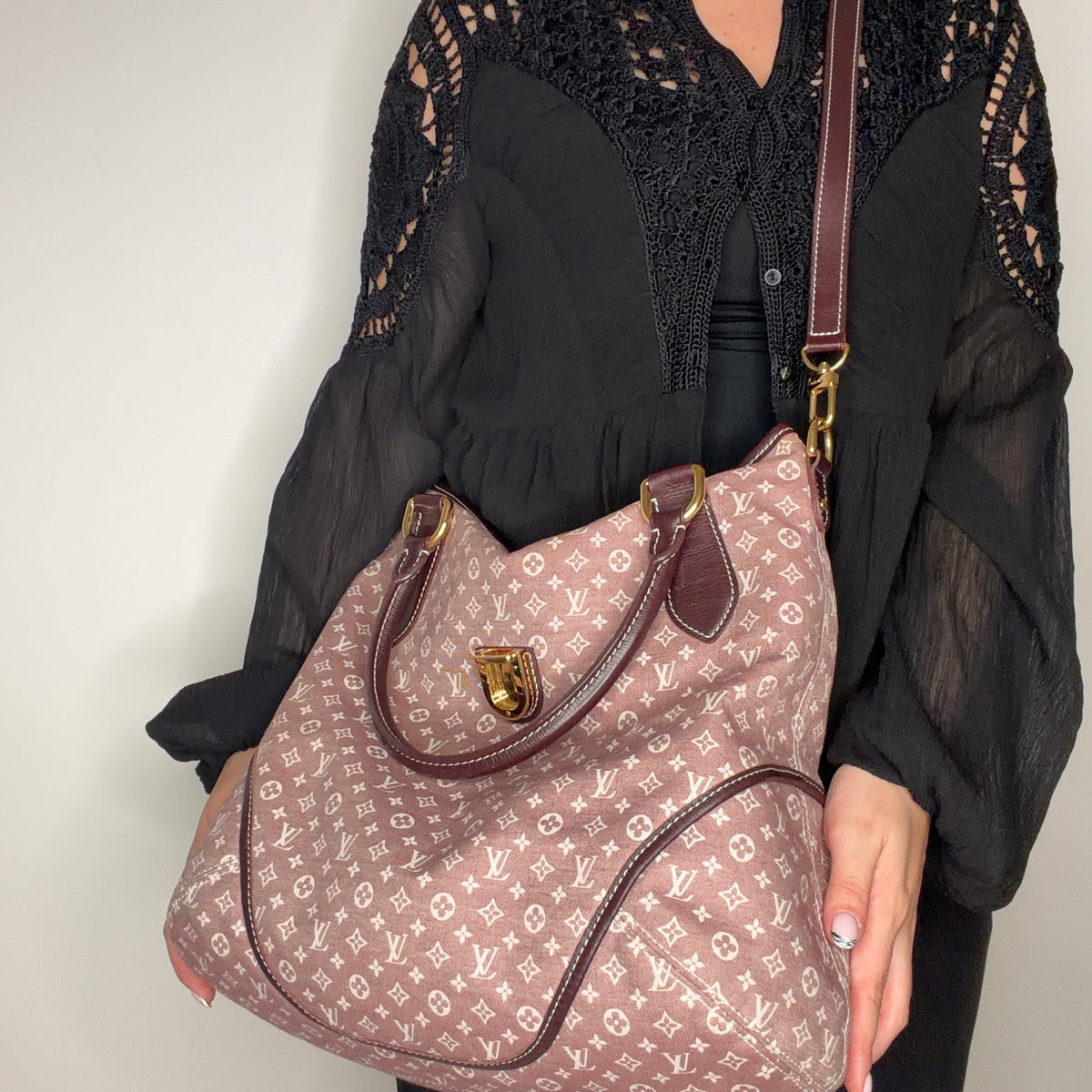 Louis Vuitton Elegie Tote Bag Sepia Monogram Idylle