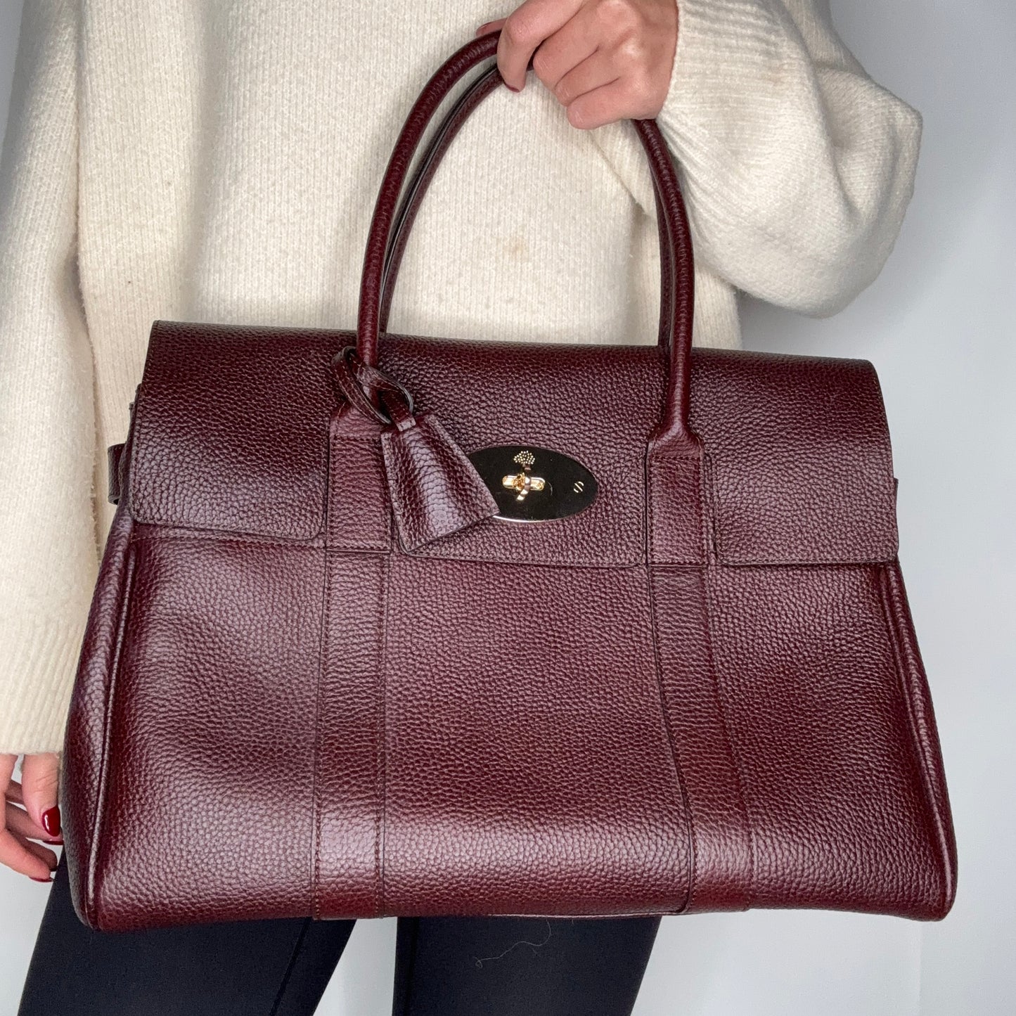 Mulberry Bayswater Oxblood Heritage Gold Hardware
