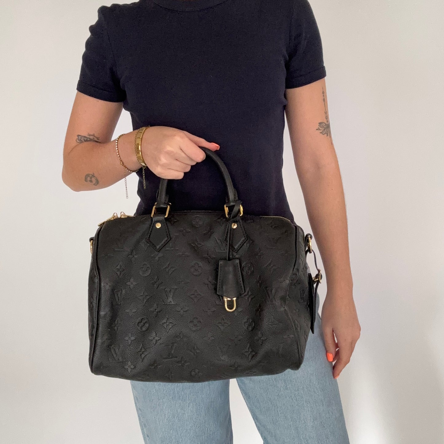 Louis Vuitton Speedy Soft 30 Bandouliere Monogram Empreinte (NFID)