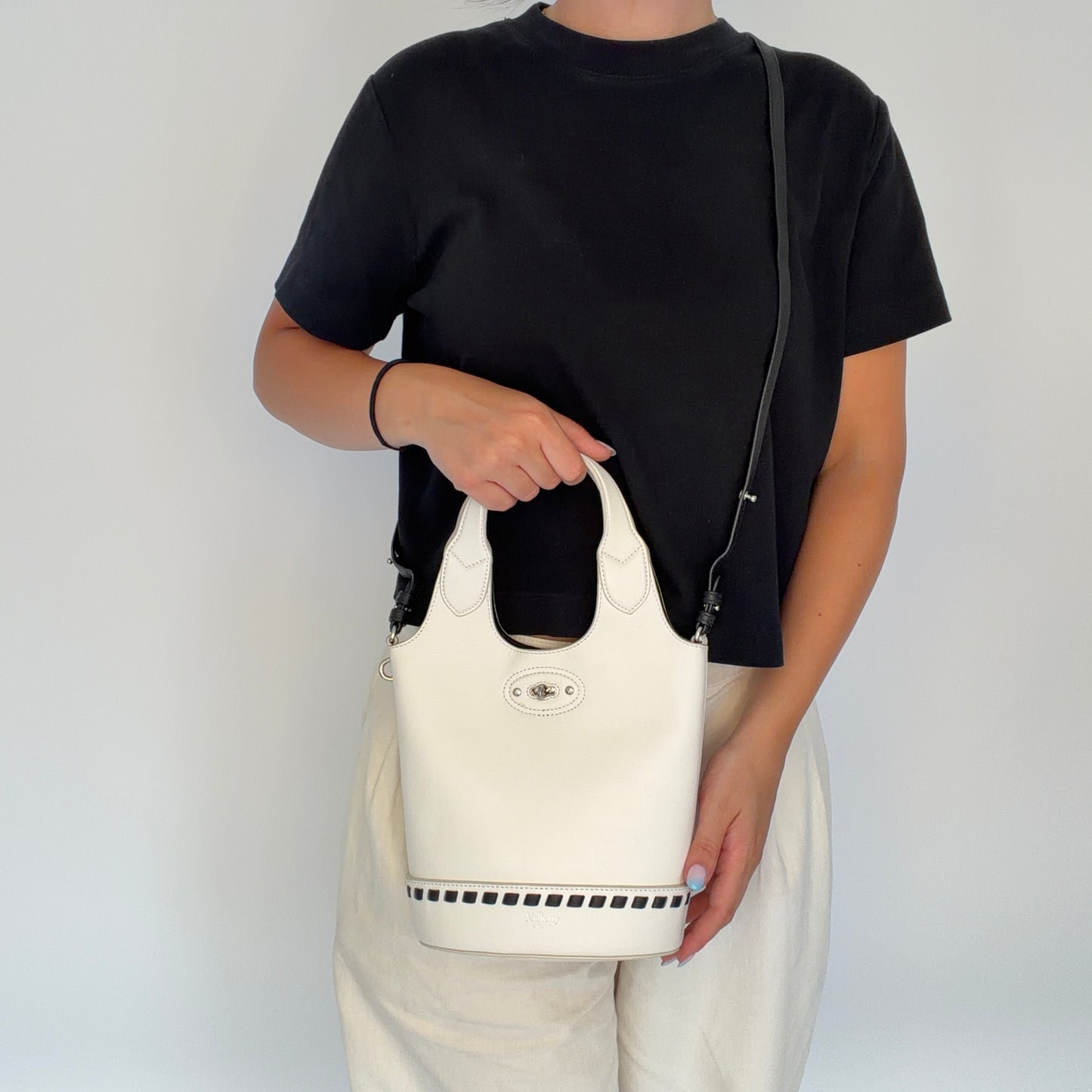 Mulberry Lily Bucket Bag White