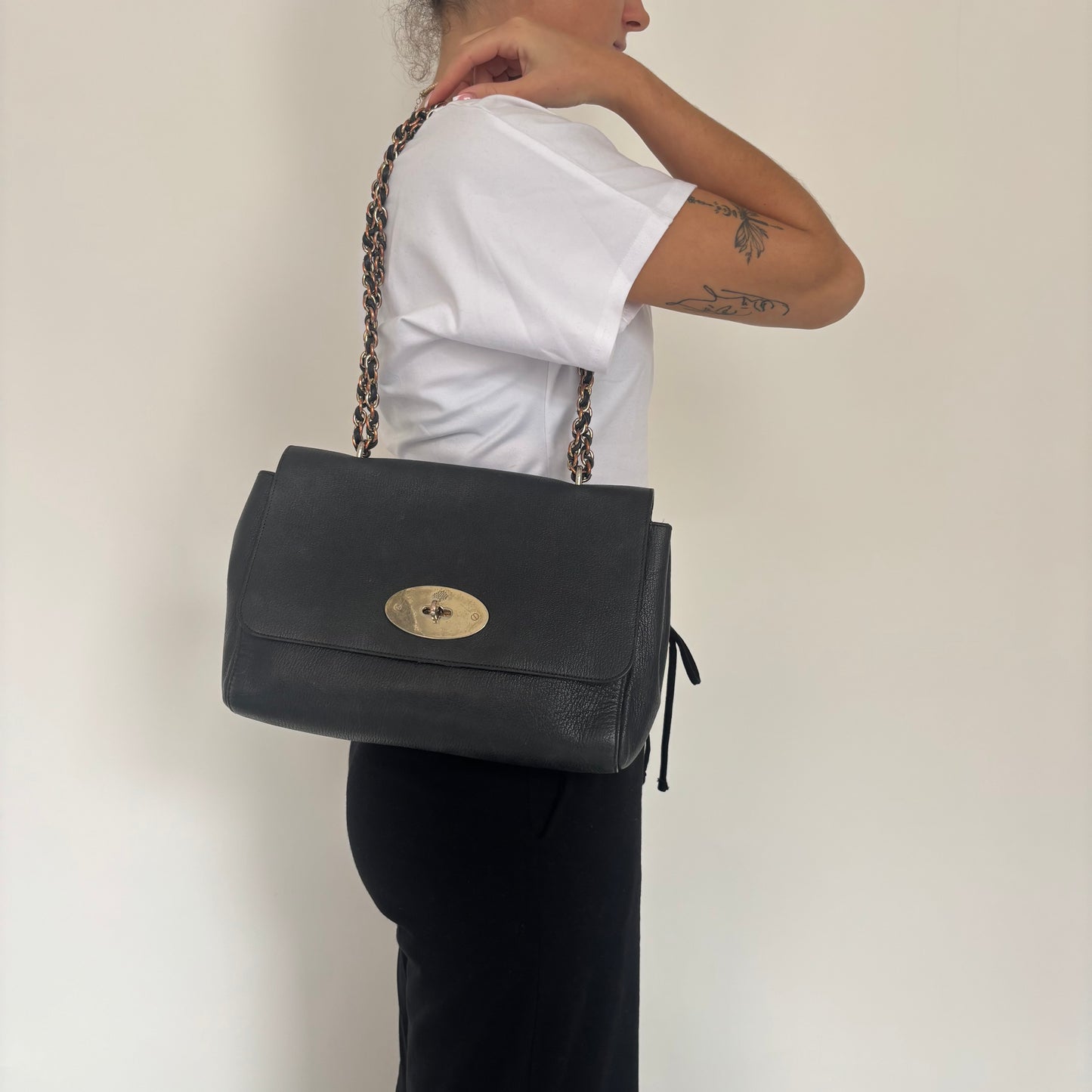 Mulberry Lily Medium Black Leather